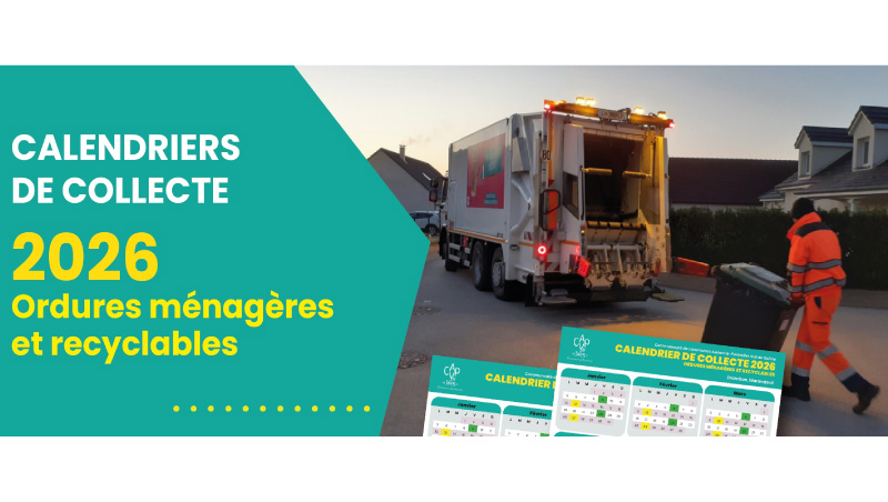 Calendriers de collecte 2026 - Ordures ménagères et recyclables