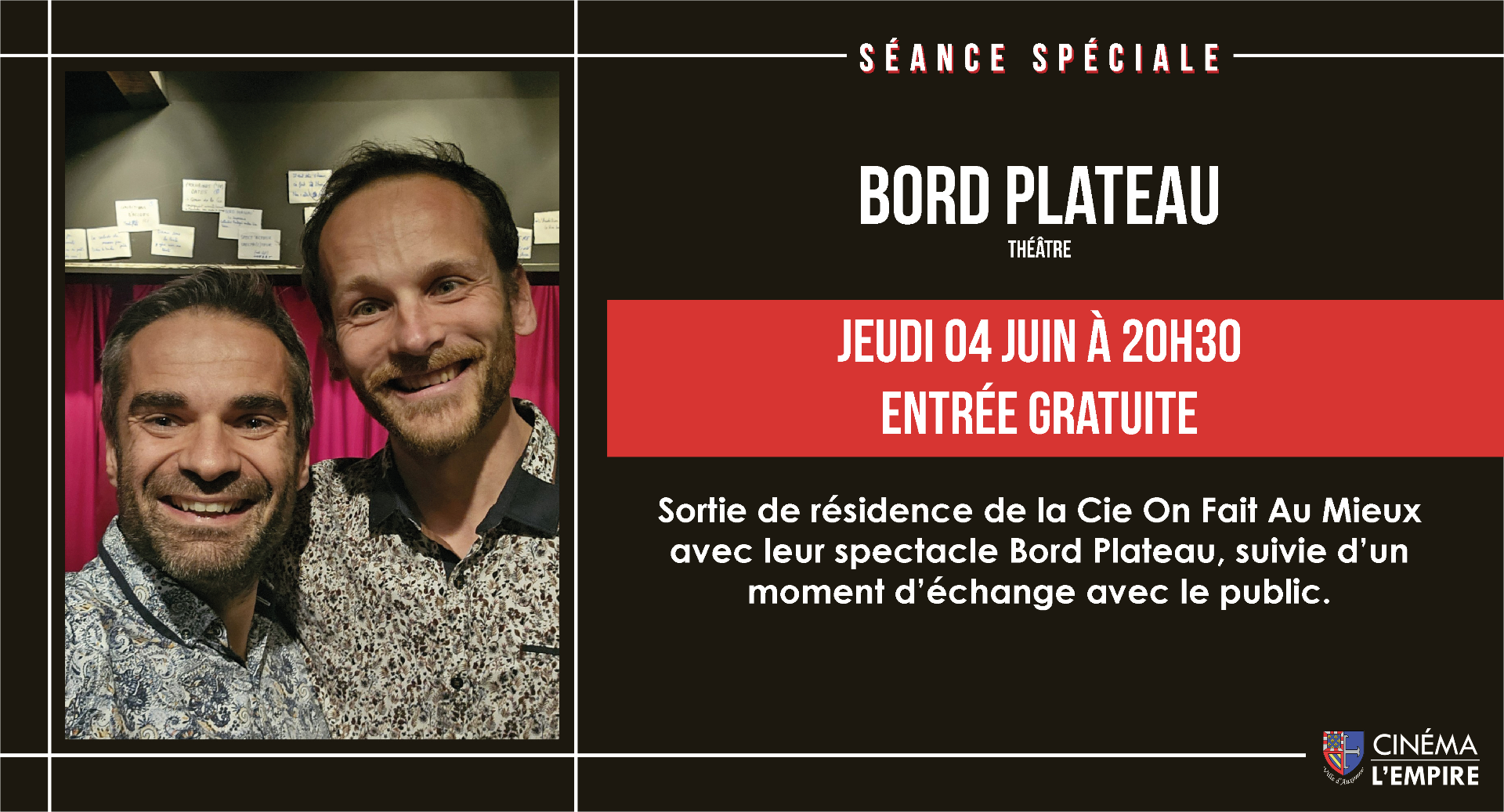 Spectacle "Bord plateau"