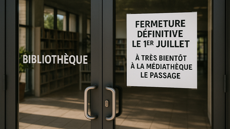 Fermeture de la bibliothèque provisoire à partir du 1er juillet 